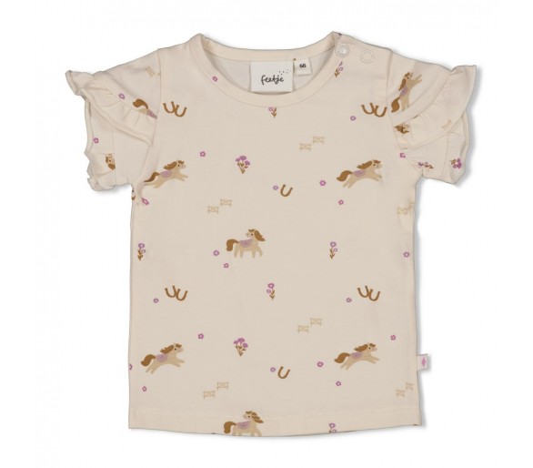 FEETJE : T-shirt AOP - Flower Ranch Offwhite