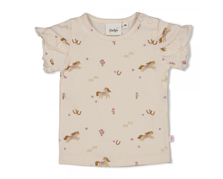 FEETJE : T-shirt AOP - Flower Ranch Offwhite