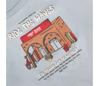 DAILY SEVEN : T-shirt achterkant bedrukt