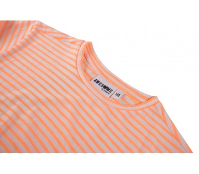 SOMEONE : T-shirt à manches courtes orange fluo