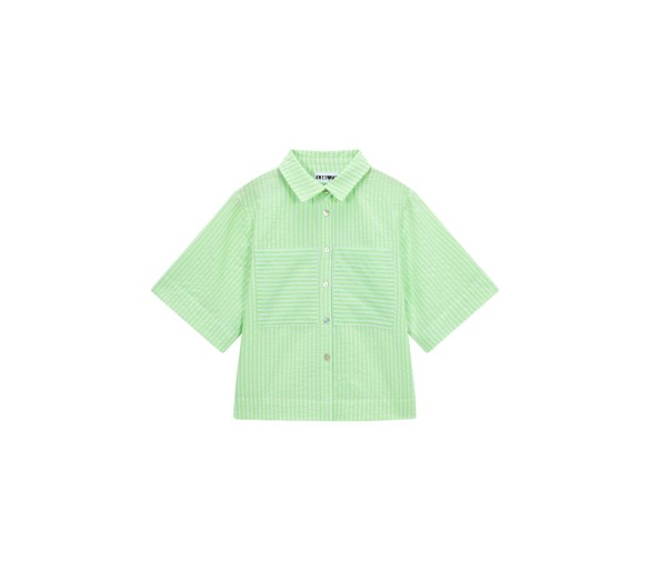 SOMEONE : T-shirt à manches courtes vert fluo