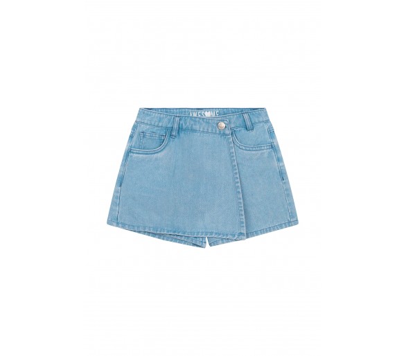 SOMEONE : jupe en jean bleu denim