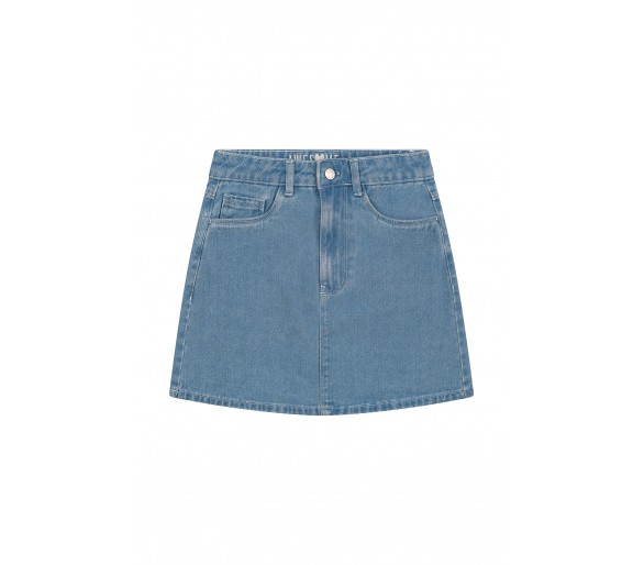 SOMEONE : jupe en jean bleu denim