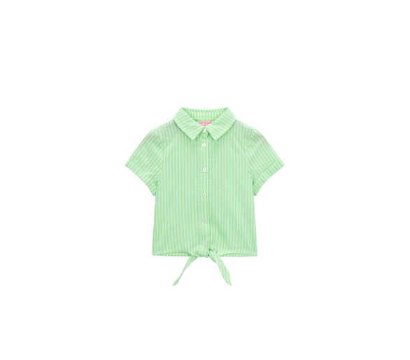 SOMEONE : chemise à manches courtes vert fluo