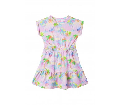 SOMEONE : robe à manches courtes rose pâle