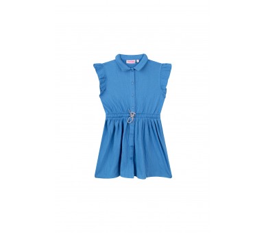 SOMEONE : robe à manches courtes bleu