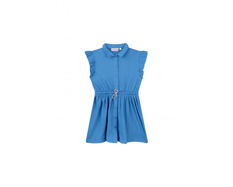 SOMEONE : robe à manches courtes bleu