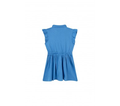 SOMEONE : robe à manches courtes bleu