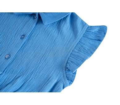 SOMEONE : robe à manches courtes bleu