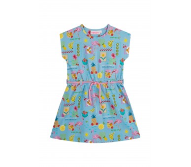 SOMEONE : robe à manches courtes bleu clair