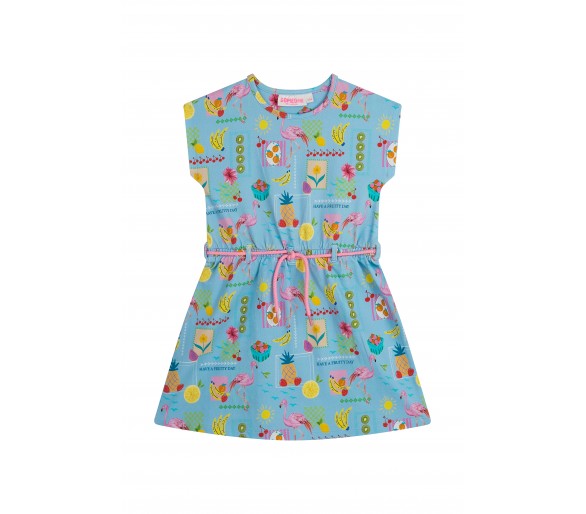 SOMEONE : robe à manches courtes bleu clair