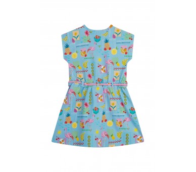 SOMEONE : robe à manches courtes bleu clair