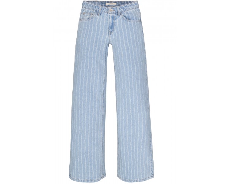 GARCIA : Trendy wijde jeans met fijne streep