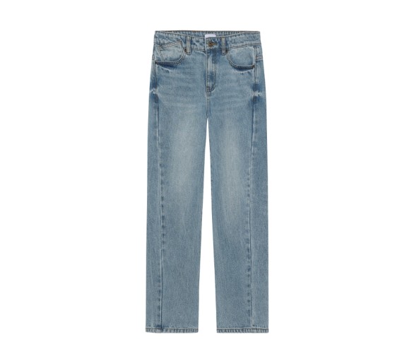 GRUNT : Balloon jeans in antiekblauw