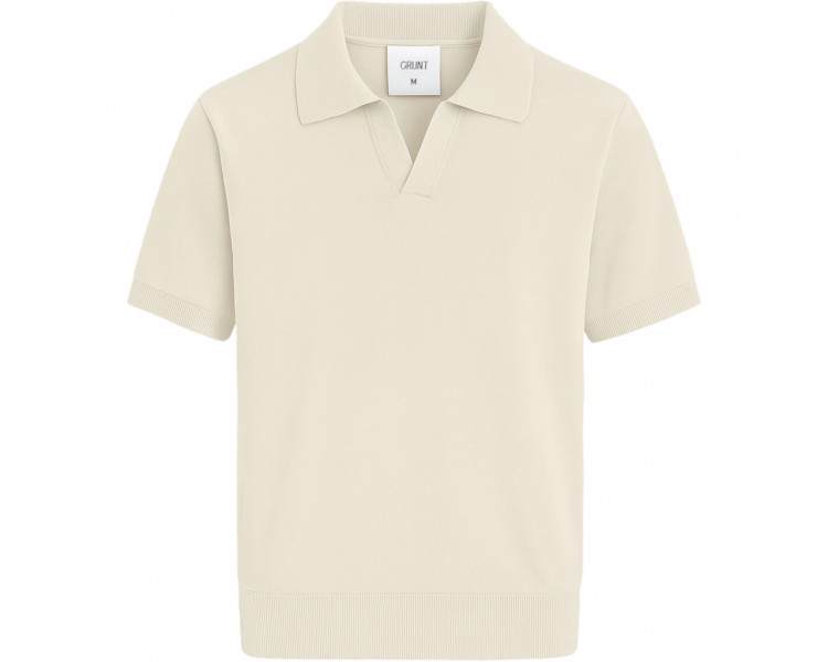 GRUNT : polo tricoté à manches courtes
