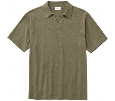 GRUNT : gebreide poloshirt met korte mouwen