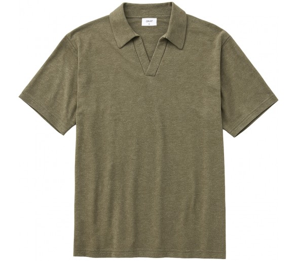 GRUNT : gebreide poloshirt met korte mouwen