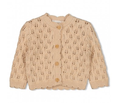 FEETJE : Gilet tricoté - Flower Ranch Sand