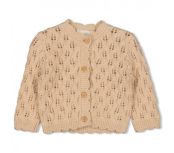 FEETJE : Gilet tricoté - Flower Ranch Sand