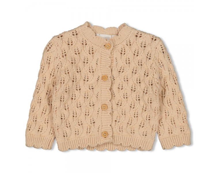 FEETJE : Gilet tricoté - Flower Ranch Sand