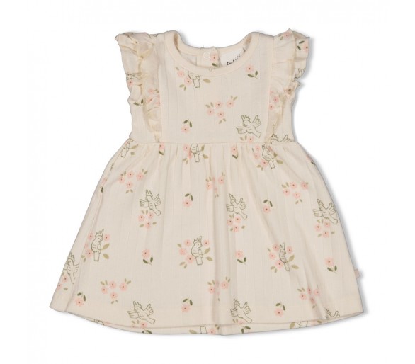 FEETJE : Jurk pointelle rib AOP k/m - Let Your Dre