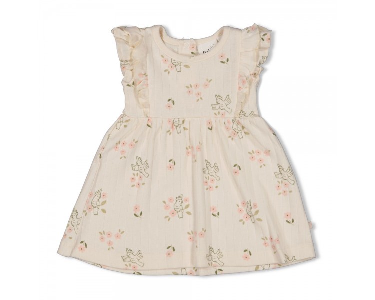 FEETJE : Robe côtelée pointelle AOP k/m - Laissez