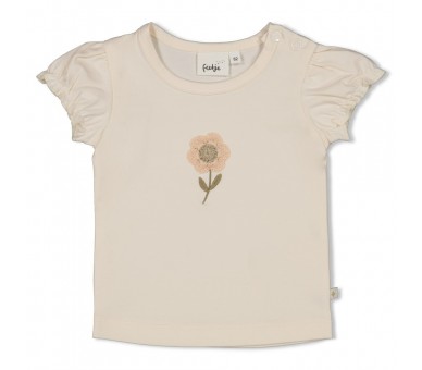 FEETJE : T-shirt met crochet bloem - Let Your Drea