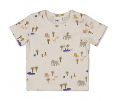 FEETJE : T-shirt AOP - Safari Savage Offwhite