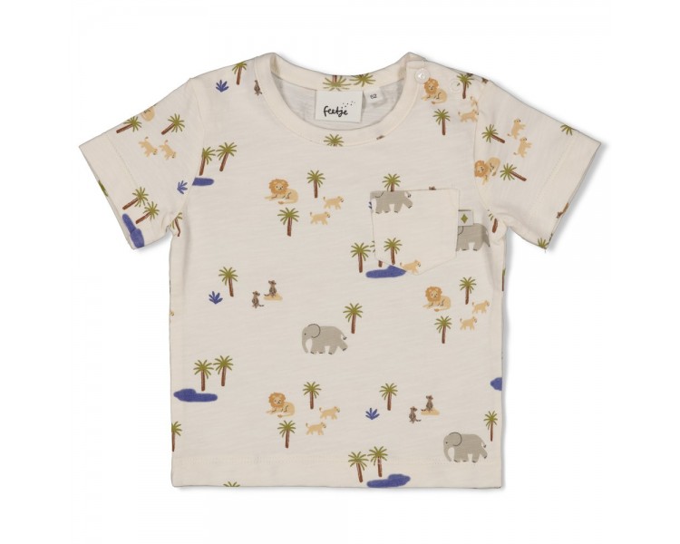 FEETJE : T-shirt AOP - Safari Savage Offwhite