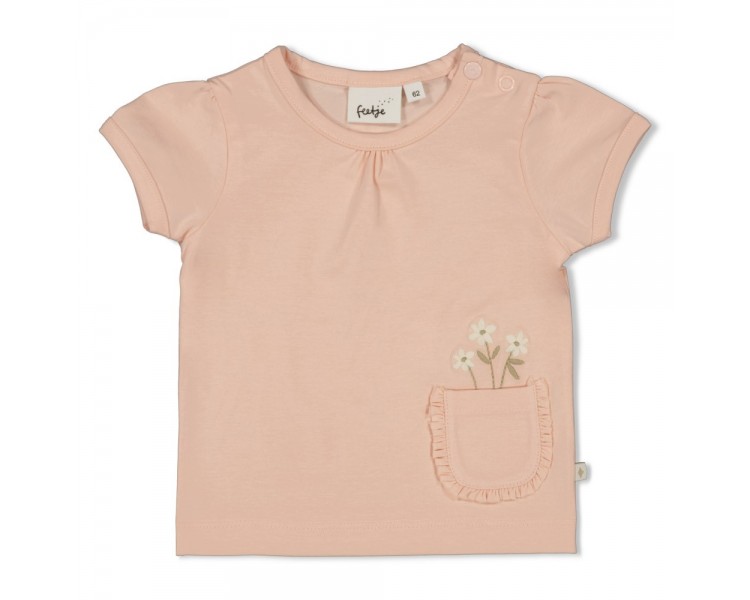 FEETJE : T-shirt - Let Your Dreams Blossom Perzik