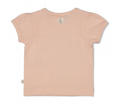 FEETJE : T-shirt - Let Your Dreams Blossom Perzik