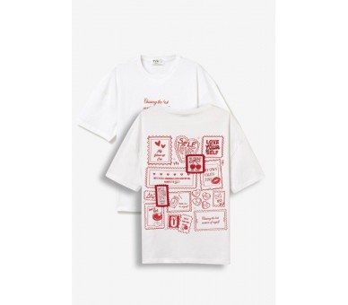 TIFFOSI : T-shirt à manches Shortses blanc