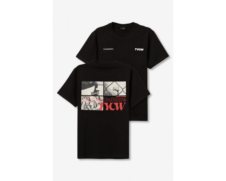 TIFFOSI : T-shirt à manches Shortses noir