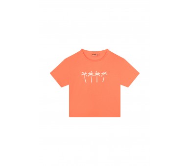SOMEONE : T-shirt korte mouwen fluo oranje
