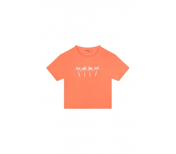 SOMEONE : T-shirt à manches courtes orange fluo