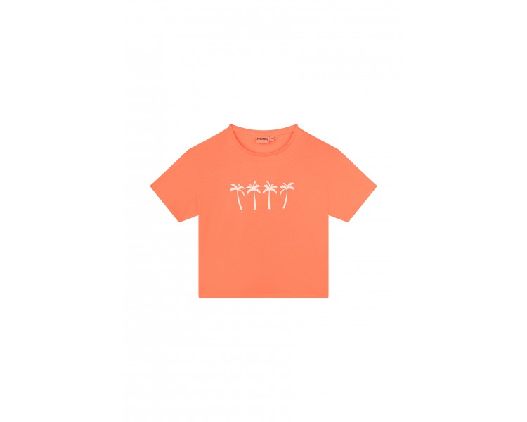 SOMEONE : T-shirt à manches courtes orange fluo