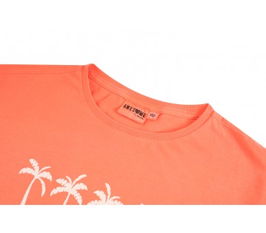 SOMEONE : T-shirt korte mouwen fluo oranje