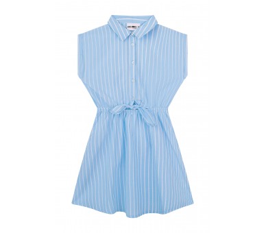 SOMEONE : robe à manches courtes bleu clair