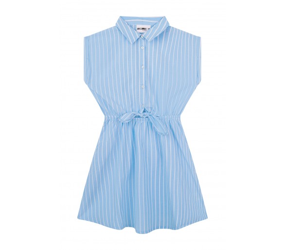 SOMEONE : robe à manches courtes bleu clair