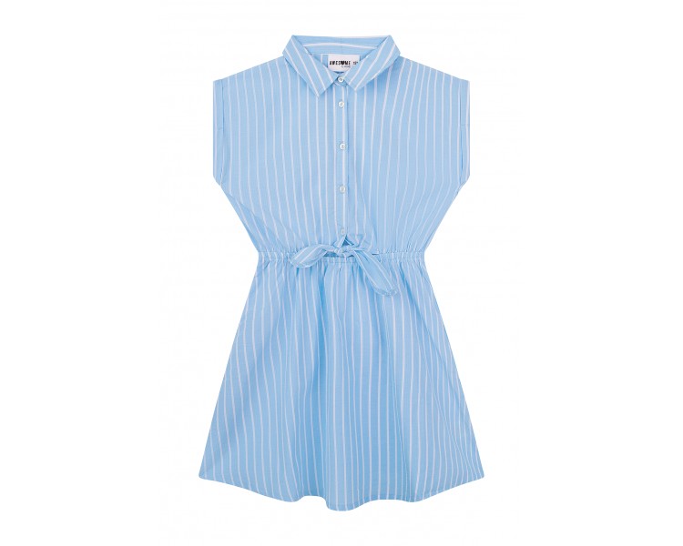 SOMEONE : robe à manches courtes bleu clair