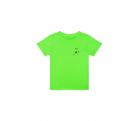 SOMEONE : T-shirt à manches courtes vert fluo