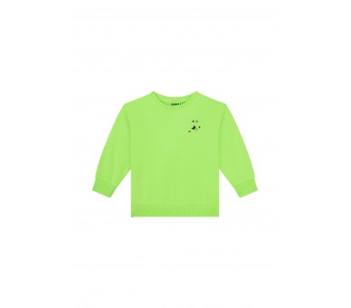 SOMEONE : pull à manches longues vert fluo