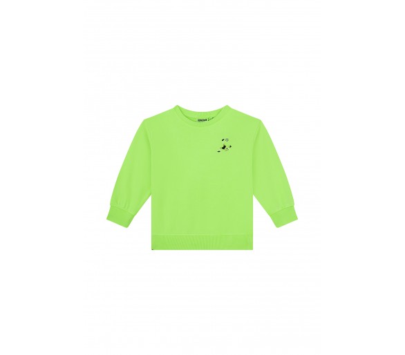 SOMEONE : pull à manches longues vert fluo
