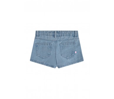 SOMEONE : short en jean bleu denim