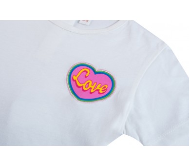 MINI REBELS : T-shirt km met hartje op de borst