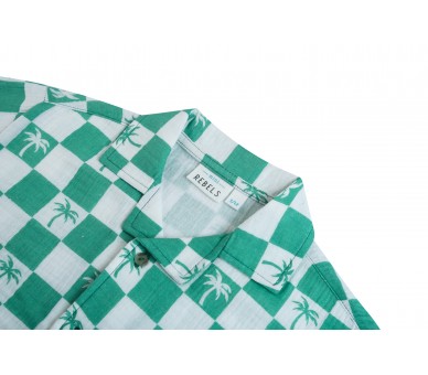 MINI REBELS : chemise à manches courtes vert moyen