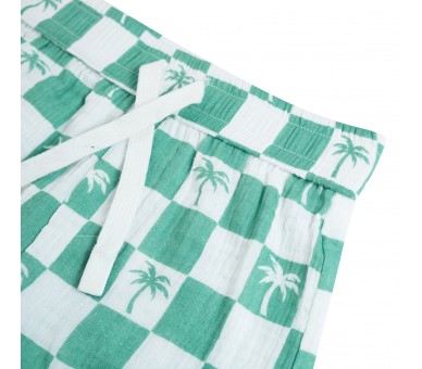 MINI REBELS : Shortje in tetra stof met print