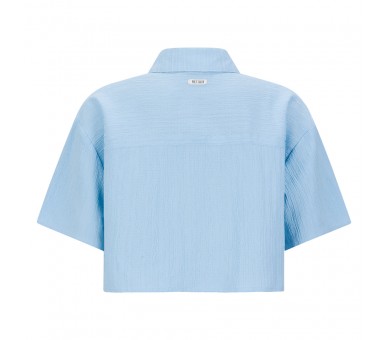 RETOUR: feminine shirt in lavender blue