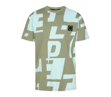 PETROL : T-shirt à manches courtes AOP