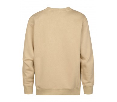 PETROL : Effen sweater met klein logo